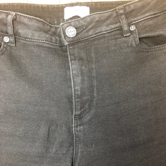 LOFT Outlet - High Rise Wide Leg Capri, Black - Picture 3 of 10